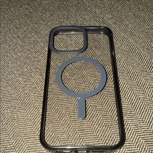 Clear Phone Case with Gray Accents